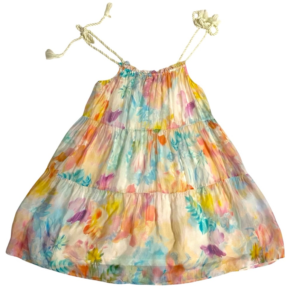 New Hale Bob Canary Silk Dress Size M - Picture 4 of 7